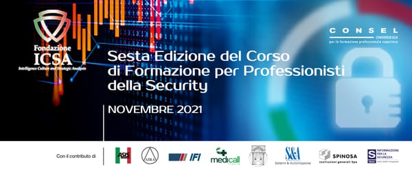 Sesta Edizione del Corso di Formazione per Professionisti della Security