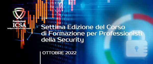 Settima Edizione del Corso di Formazione per Professionisti della Security